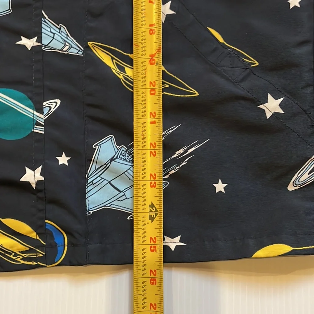 Gymboree light weight hooded jacket.  Planets and spaceships.  Boys size large
